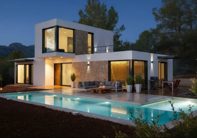 Casa de diseño cúbico Moderno