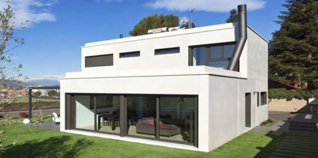 Casa cubo/mediterránea CONCASAYA Cúbica blanca 2 pisos