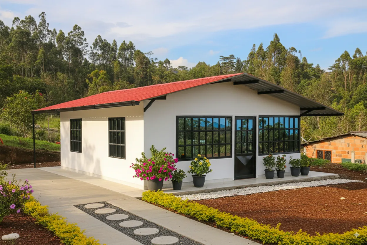 Casa confortable gracias al aislamiento térmico de los paneles EPS